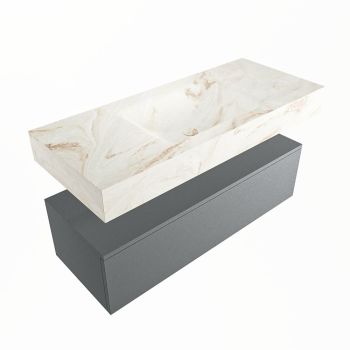 corian waschtisch set alan dlux 110 cm braun marmor frappe ADX110Pla1lM1fra
