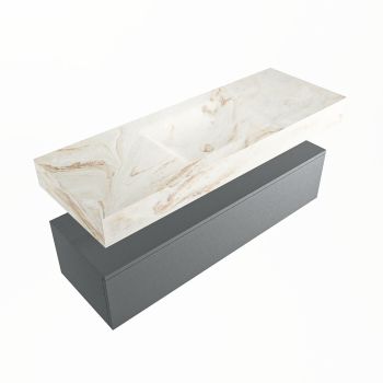 corian waschtisch set alan dlux 130 cm braun marmor frappe ADX130Pla1lM0fra