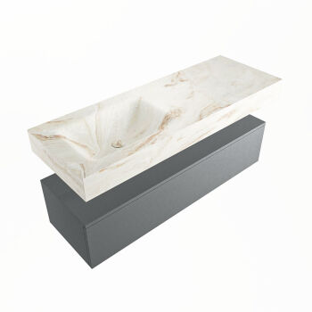 corian waschtisch set alan dlux 130 cm braun marmor frappe ADX130Pla1ll0fra
