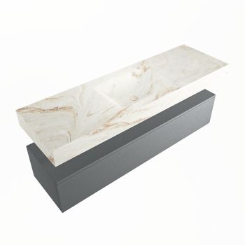 corian waschtisch set alan dlux 150 cm braun marmor frappe ADX150Pla1lM0fra