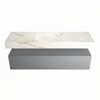 corian waschtisch set alan dlux 150 cm braun marmor frappe ADX150Pla1lM1fra