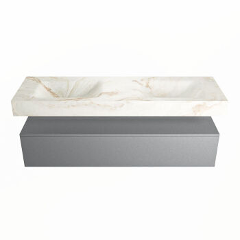 corian waschtisch set alan dlux 150 cm braun marmor frappe ADX150Pla1lD2fra
