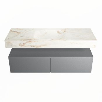 corian waschtisch set alan dlux 130 cm braun marmor frappe ADX130Pla2lM0fra