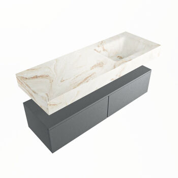 corian waschtisch set alan dlux 130 cm braun marmor frappe ADX130Pla2lR0fra