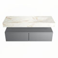 corian waschtisch set alan dlux 130 cm braun marmor frappe ADX130Pla2lR0fra