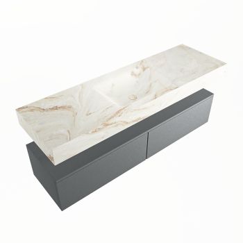 corian waschtisch set alan dlux 150 cm braun marmor frappe ADX150Pla2lM0fra
