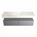corian waschtisch set alan dlux 150 cm braun marmor frappe ADX150Pla2lM0fra