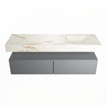corian waschtisch set alan dlux 150 cm braun marmor frappe ADX150Pla2lR0fra