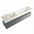 corian waschtisch set alan dlux 200 cm braun marmor frappe ADX200Pla2lD0fra