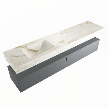 corian waschtisch set alan dlux 200 cm braun marmor frappe ADX200Pla2ll1fra