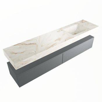 corian waschtisch set alan dlux 200 cm braun marmor frappe ADX200Pla2lR1fra
