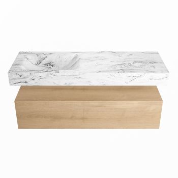 corian waschtisch set alan dlux 130 cm braun marmor glace ADX130was1ll0gla