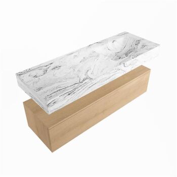 corian waschtisch set alan dlux 130 cm braun marmor glace ADX130was1lR1gla