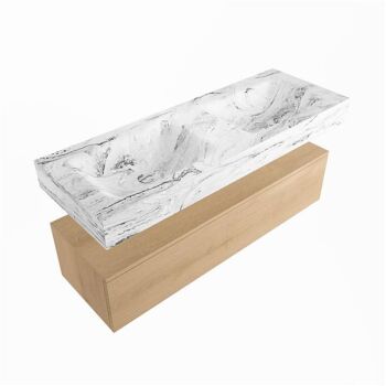 corian waschtisch set alan dlux 130 cm braun marmor glace ADX130was1lD2gla