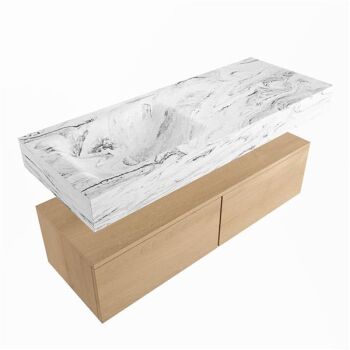 corian waschtisch set alan dlux 120 cm braun marmor glace ADX120was2ll1gla