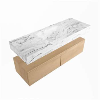 corian waschtisch set alan dlux 130 cm braun marmor glace ADX130was2lM0gla