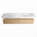 corian waschtisch set alan dlux 200 cm braun marmor glace ADX200was2lR1gla