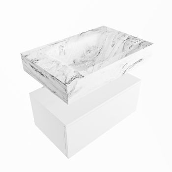 corian waschtisch set alan dlux 70 cm braun marmor glace ADX70Tal1lM1gla