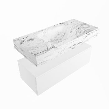 corian waschtisch set alan dlux 100 cm braun marmor glace ADX100Tal1lM1gla
