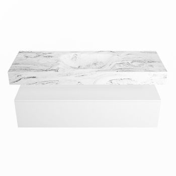 corian waschtisch set alan dlux 130 cm braun marmor glace ADX130Tal1lM1gla