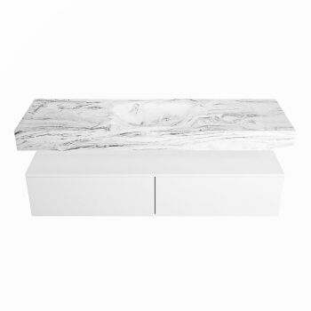 corian waschtisch set alan dlux 150 cm braun marmor glace ADX150Tal2lM1gla