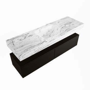 corian waschtisch set alan dlux 150 cm braun marmor glace ADX150Urb2lM1gla