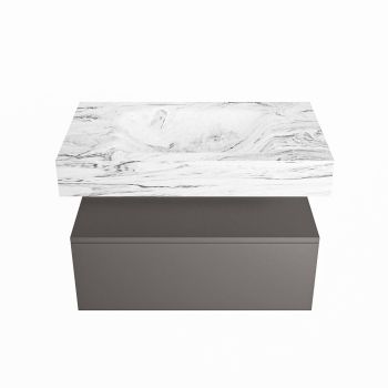 corian waschtisch set alan dlux 80 cm braun marmor glace ADX80Dar1lM1gla