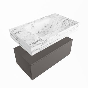 corian waschtisch set alan dlux 80 cm braun marmor glace ADX80Dar1lM1gla