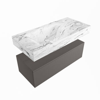 corian waschtisch set alan dlux 100 cm braun marmor glace ADX100Dar1ll0gla