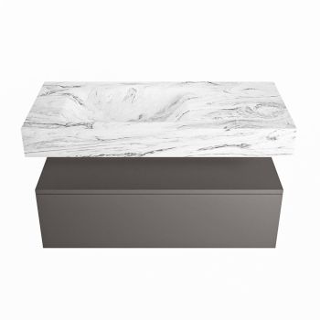 corian waschtisch set alan dlux 100 cm braun marmor glace ADX100Dar1ll1gla