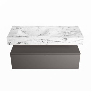 corian waschtisch set alan dlux 110 cm braun marmor glace ADX110Dar1ll1gla