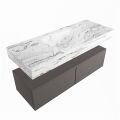corian waschtisch set alan dlux 120 cm braun marmor glace ADX120Dar2lM0gla