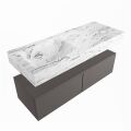 corian waschtisch set alan dlux 120 cm braun marmor glace ADX120Dar2ll0gla