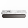 corian waschtisch set alan dlux 200 cm braun marmor glace ADX200Dar2ll1gla