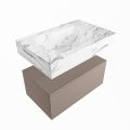 corian waschtisch set alan dlux 70 cm braun marmor glace ADX70Smo1lM1gla