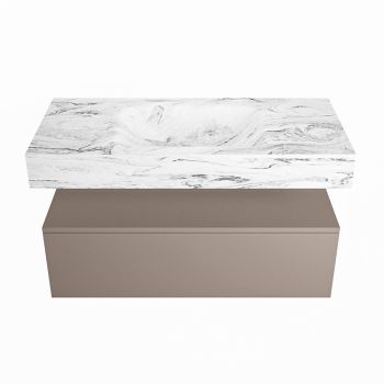 corian waschtisch set alan dlux 100 cm braun marmor glace ADX100Smo1lM1gla
