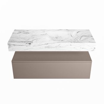 corian waschtisch set alan dlux 110 cm braun marmor glace ADX110Smo1lR0gla