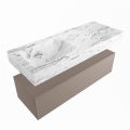 corian waschtisch set alan dlux 120 cm braun marmor glace ADX120Smo1ll1gla