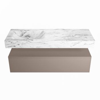 corian waschtisch set alan dlux 130 cm braun marmor glace ADX130Smo1ll1gla