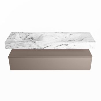 corian waschtisch set alan dlux 150 cm braun marmor glace ADX150Smo1lD0gla