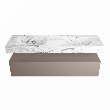corian waschtisch set alan dlux 150 cm braun marmor glace ADX150Smo1lD2gla