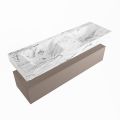 corian waschtisch set alan dlux 150 cm braun marmor glace ADX150Smo1lD2gla