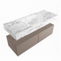 corian waschtisch set alan dlux 120 cm braun marmor glace ADX120Smo2lM0gla