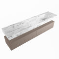 corian waschtisch set alan dlux 200 cm braun marmor glace ADX200Smo2lR0gla