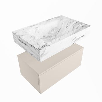 corian waschtisch set alan dlux 70 cm braun marmor glace ADX70lin1lM0gla