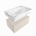 corian waschtisch set alan dlux 70 cm braun marmor glace ADX70lin1lM1gla