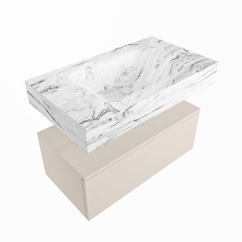 corian waschtisch set alan dlux 80 cm braun marmor glace ADX80lin1lM0gla
