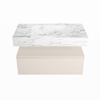 corian waschtisch set alan dlux 90 cm braun marmor glace ADX90lin1lM1gla