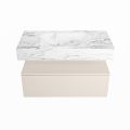 corian waschtisch set alan dlux 90 cm braun marmor glace ADX90lin1lM1gla