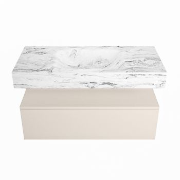corian waschtisch set alan dlux 100 cm braun marmor glace ADX100lin1lM0gla